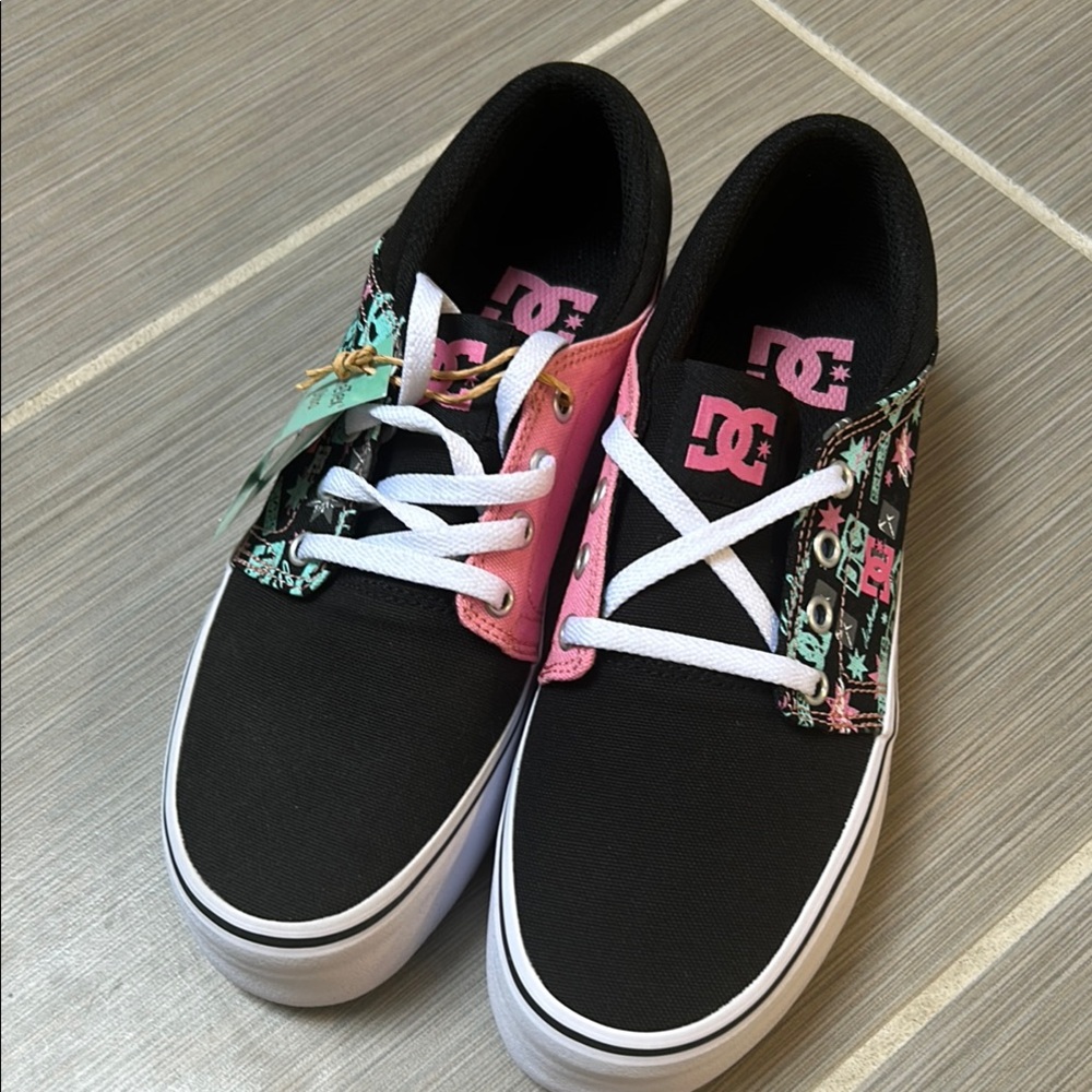 DC Women's Platform Shoes - Black, Pink, and Green